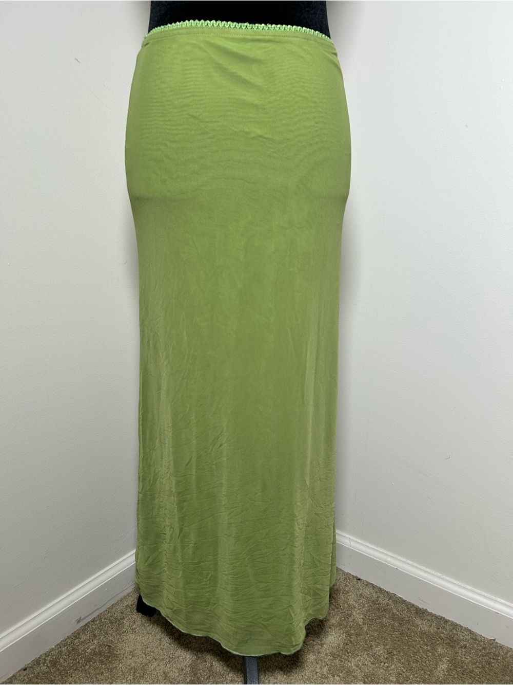 Princess Polly Lime Green Maxi Skirt Size 6